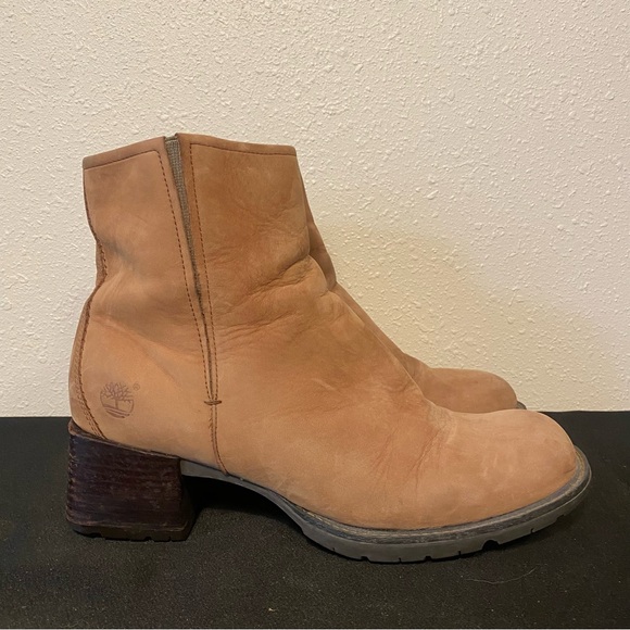 Timberland zip ankle boot tan suede size 10 - Picture 3 of 6